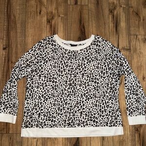 Cheetah print crewneck